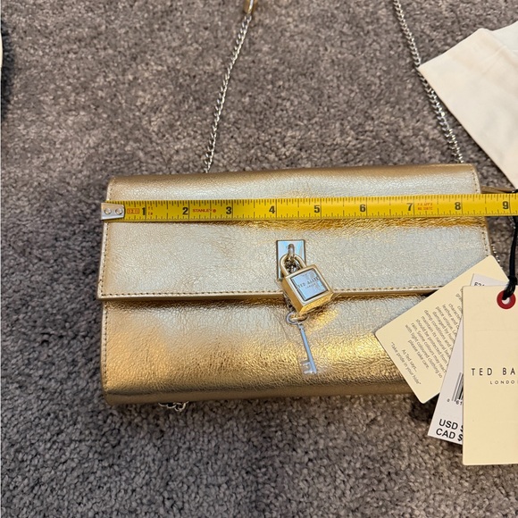 Ted Baker London Cyra metallic leather crossbody bag NWT - Picture 14 of 14